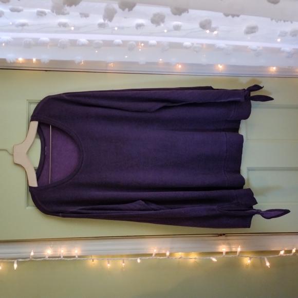Women's 3X dark purple yoga lounge top - Picture 1 of 6